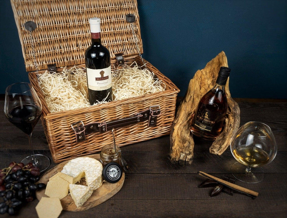Father's Day Brandy, Red Wine and Cheese Hamper - Wine of Georgia